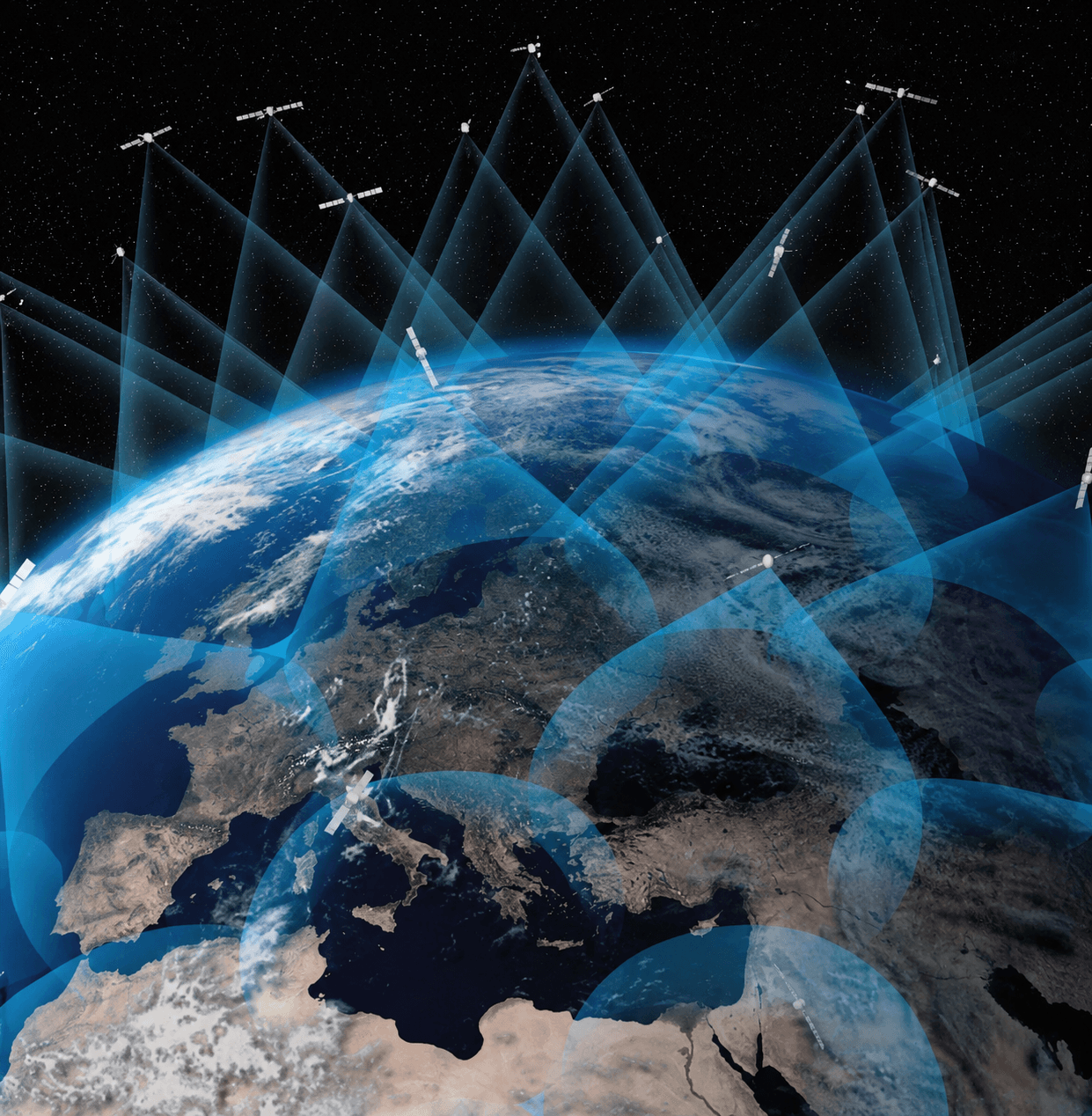 Earth's horizon seen from orbit, representing the future of satellite navigation
