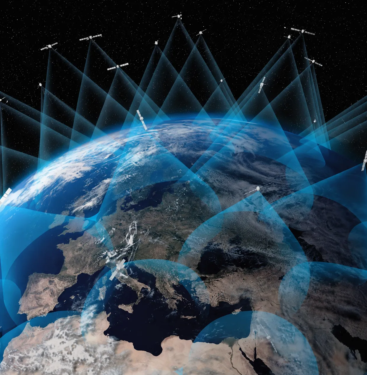 Earth's horizon seen from orbit, representing the future of satellite navigation