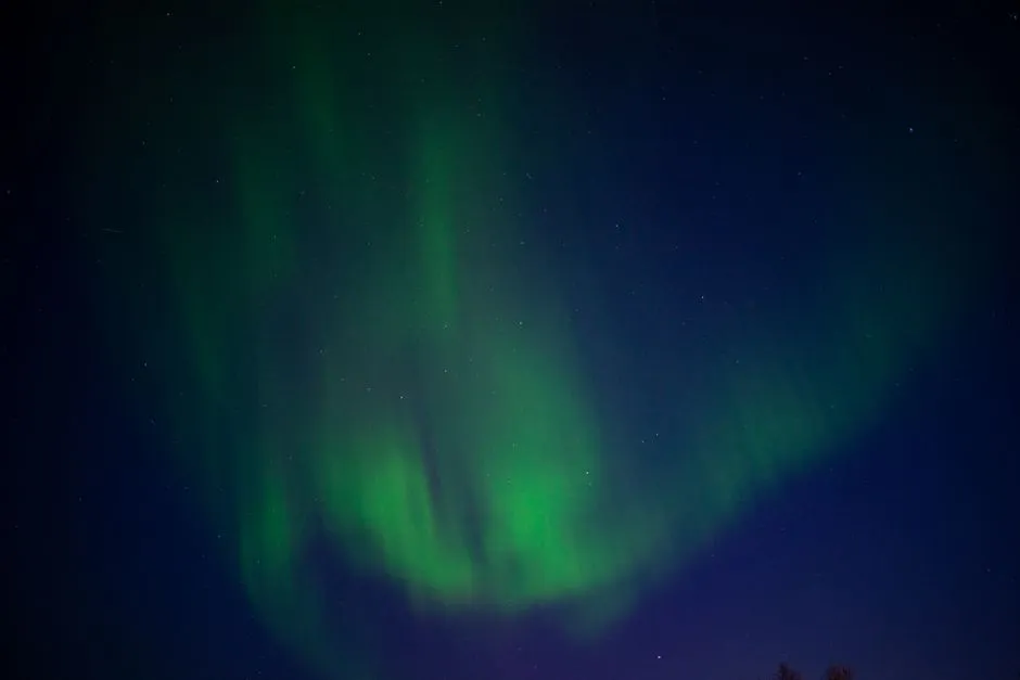 Aurora over a night sky